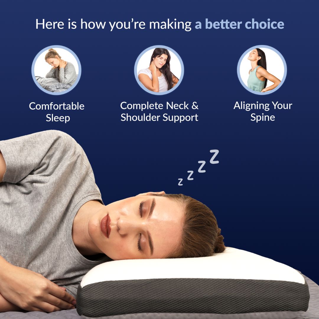 Comfortable and supportive sleeping pillow for pressure relief